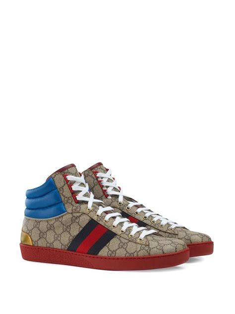 gucci ace gg high top sneaker|Gucci ace gg suede sneakers.